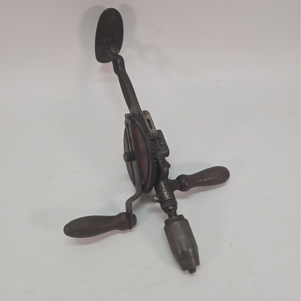 Vintage Hand Shoulder Breast Plate Drill Bit Brace MILLER FALLS No. 118 USA
